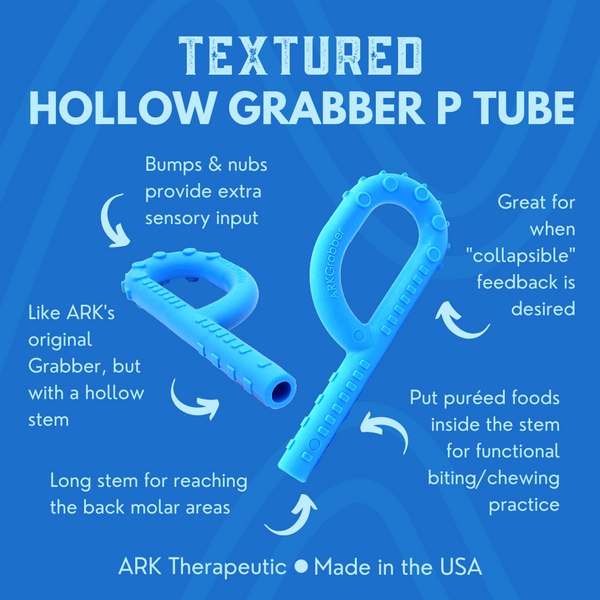 Textured ®ARK GRABBER® P-tube Hollow Chew Tool