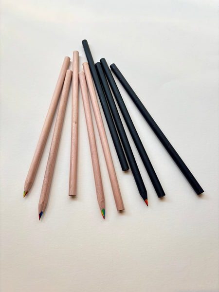 Regenbogen Buntstift - Holz natur oder schwarz
