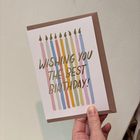 Grußkarte Best Birthday mit Kuvert