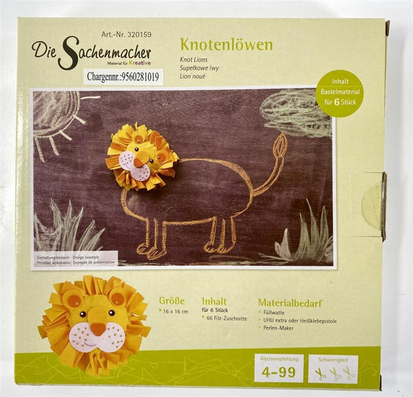 Knotenlöwen Bastelset für Kinder