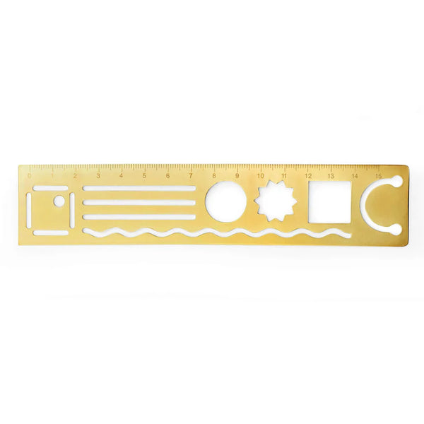 3 in 1 Metal Ruler | Lineal & Lesezeichen & Schablone