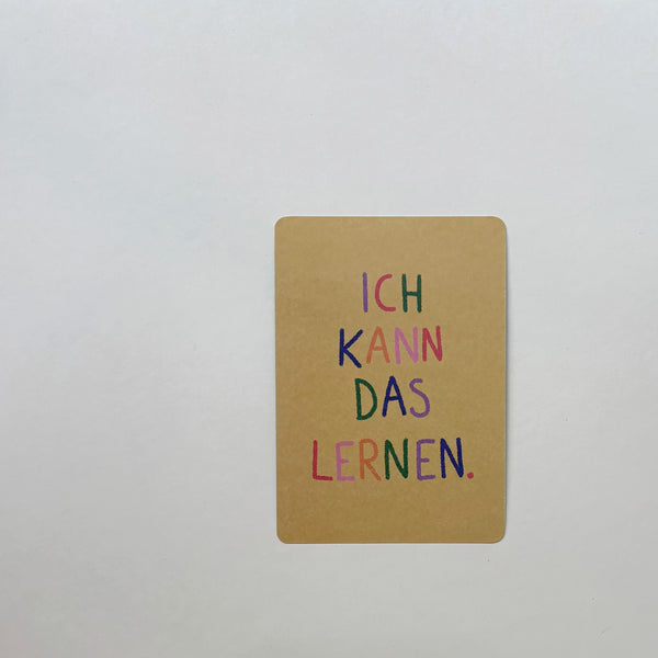 Ich kann das schaffen / lernen - zweiseitige Motivationskarte pocket
