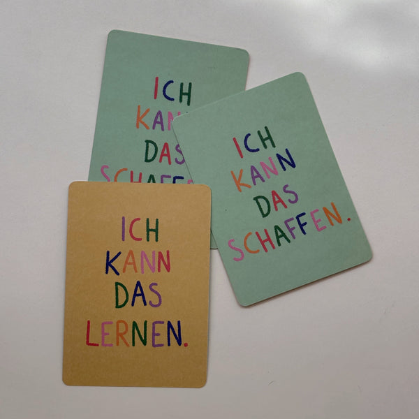 Ich kann das schaffen / lernen - zweiseitige Motivationskarte pocket
