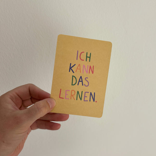 Ich kann das schaffen / lernen - zweiseitige Motivationskarte pocket