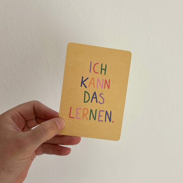 Ich kann das schaffen / lernen - zweiseitige Motivationskarte pocket