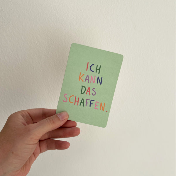 Ich kann das schaffen / lernen - zweiseitige Motivationskarte pocket