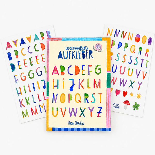 Spülmaschinenfeste Aufkleber * ABC * Buchstaben Sticker