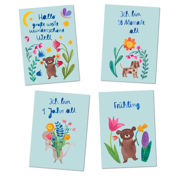 Meilensteinkarten Baby *Hallo Welt*