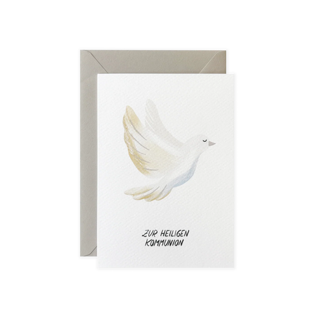 Grußkarte "Heilige Kommunion" Taube mit Kuvert
