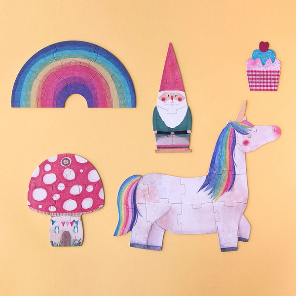 HAPPY BIRTHDAY UNICORN! Einhorn Puzzle doppelseitig | Londji