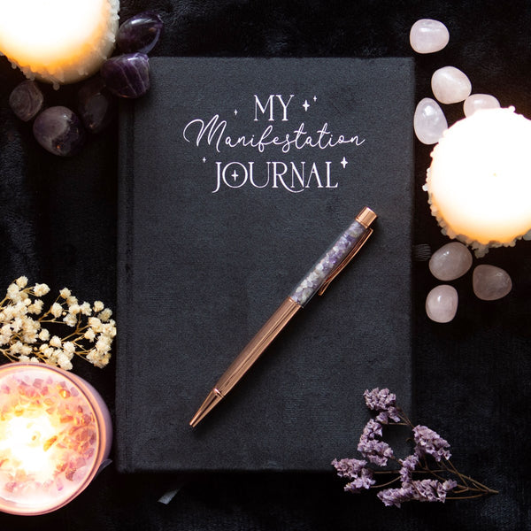 Manifestation Journal mit Amethyst Pen A5 Notebook