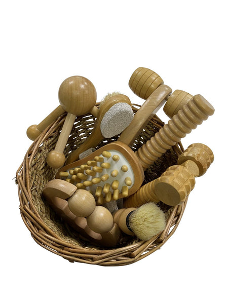 Massage Korb Holz | Massage Kit