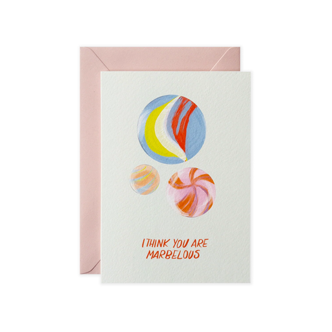 Grußkarte I Think You Are Marbelous mit Kuvert