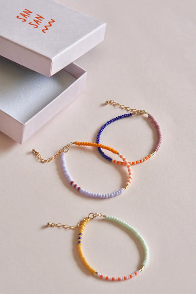 Armband LENTE - mango - strawberry cream - lilac | SAN SAN