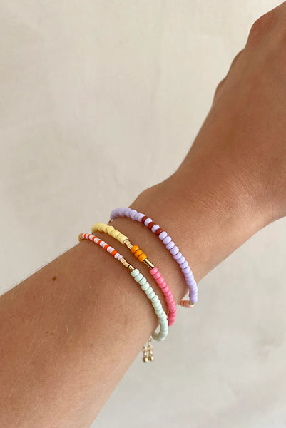 Armband LENTE - mango - strawberry cream - lilac | SAN SAN