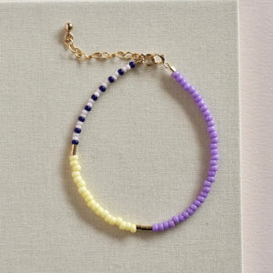 Armband LENTE - lilac - lemon - navy dashed | SAN SAN