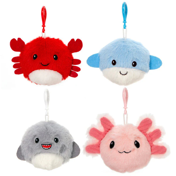 Sea Animal Stress Ball | Plüschiger Quetschball-Anhänger