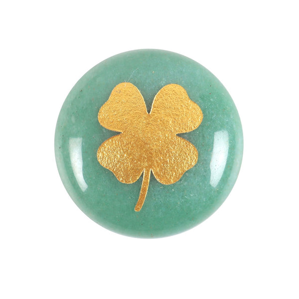 Glücksstein LUCKY CLOVER Handschmeichler Glücksklee