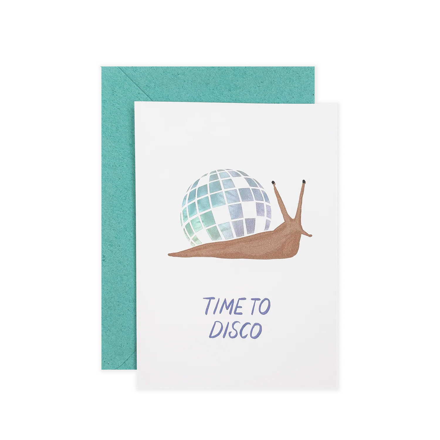 Grußkarte TIME TO DISCO mit Kuvert