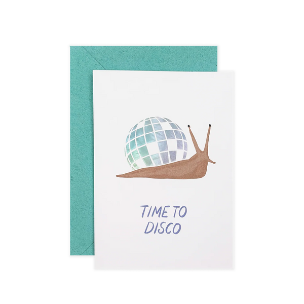 Grußkarte TIME TO DISCO mit Kuvert