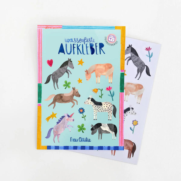 Spülmaschinenfeste Sticker *Pferde* | Frau Ottilie