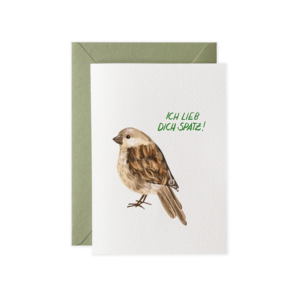 Grußkarte *Ich lieb dich Spatz*