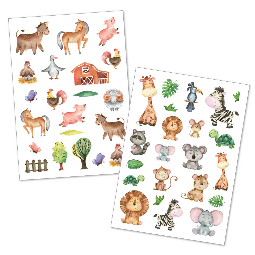 Temporary Tattoos - HAPPY TATTS Tiere (125 Stück)
