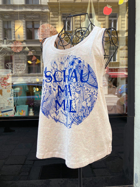 Tanktop *Schau ma mal* pink + blue