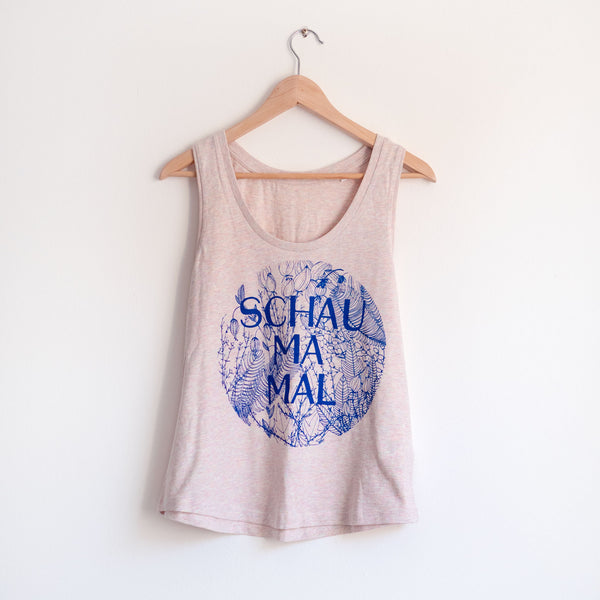 Tanktop *Schau ma mal* pink + blue