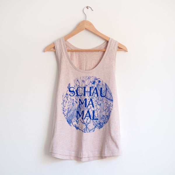 Tanktop *Schau ma mal* pink + blue