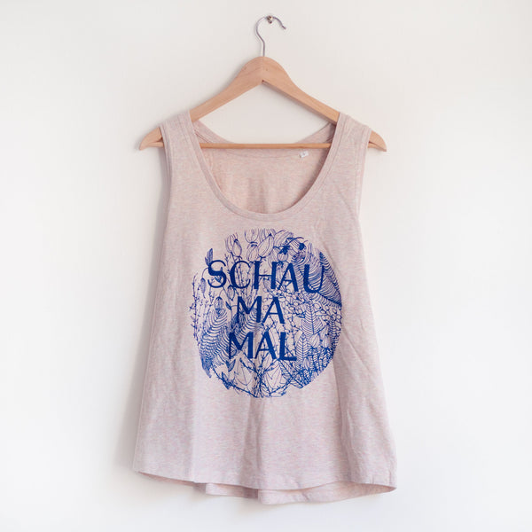 Tanktop *Schau ma mal* pink + blue