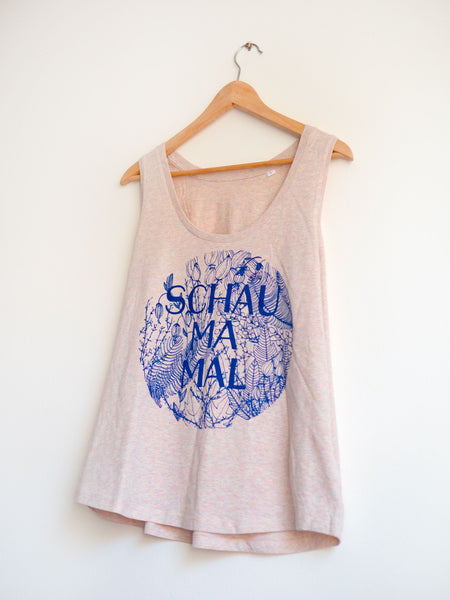 Tanktop *Schau ma mal* pink + blue