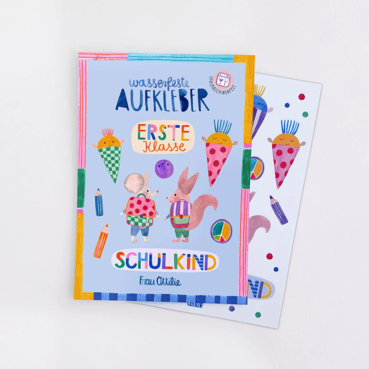 Spülmaschinenfeste Sticker *Schulkind* Maus | Frau Ottilie