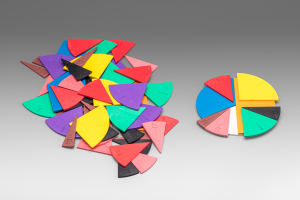 Bruchrechenteile rund (71 Teile) | Bruchrechnen Mathe lernen Schule RE-Plastic®