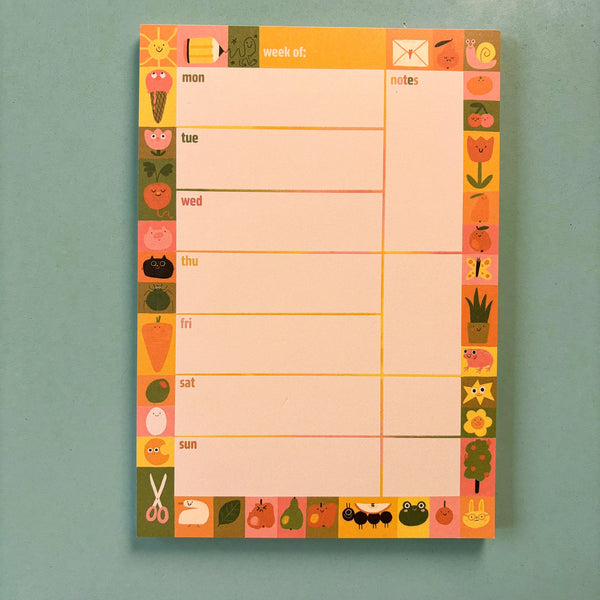 Notizblock Wochenplan Quilt groß | Slinga