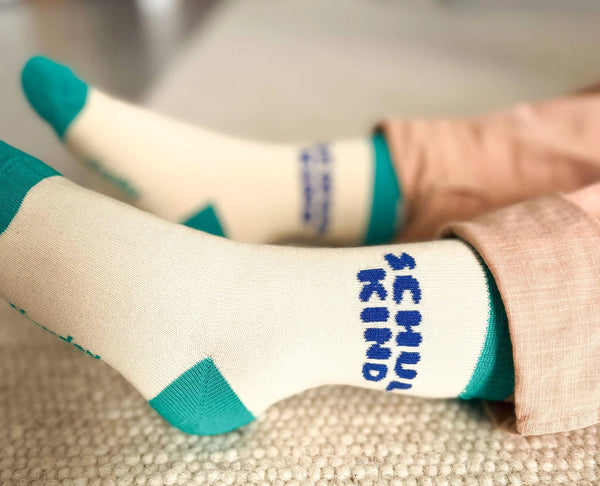 Schulkind-Socken | blau: Größe 31–34