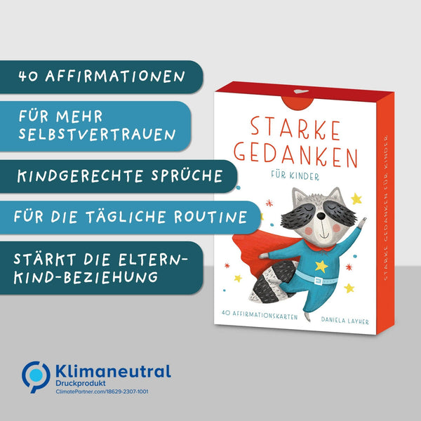 Affirmationskarten für Kinder "Starke Gedanken"