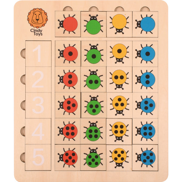 Marienkäfer Zahlenpuzzle