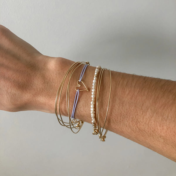 Armband goldenes Herz | petit coeur | flieder