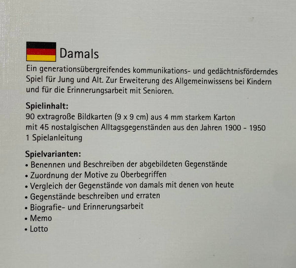 Damals Memo ( Merkspiel Bildkarten Westeuropa 1900–1950)