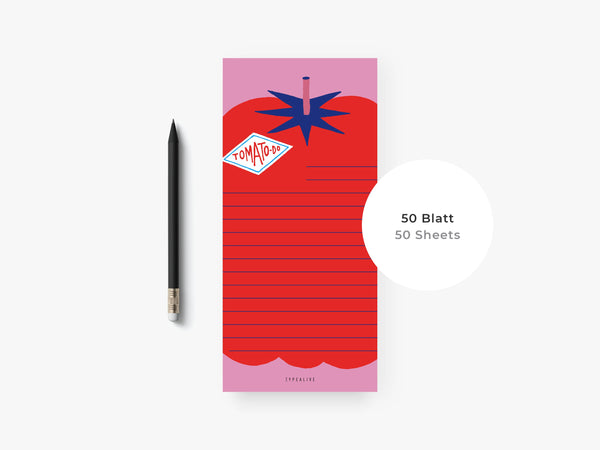 Notizblock "schmal" / Tomato Do