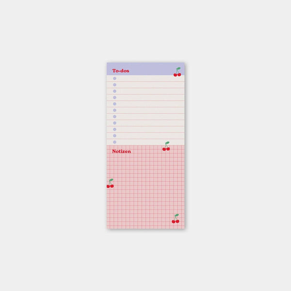 Notizblock DIN lang „To dos", Kirschendesign