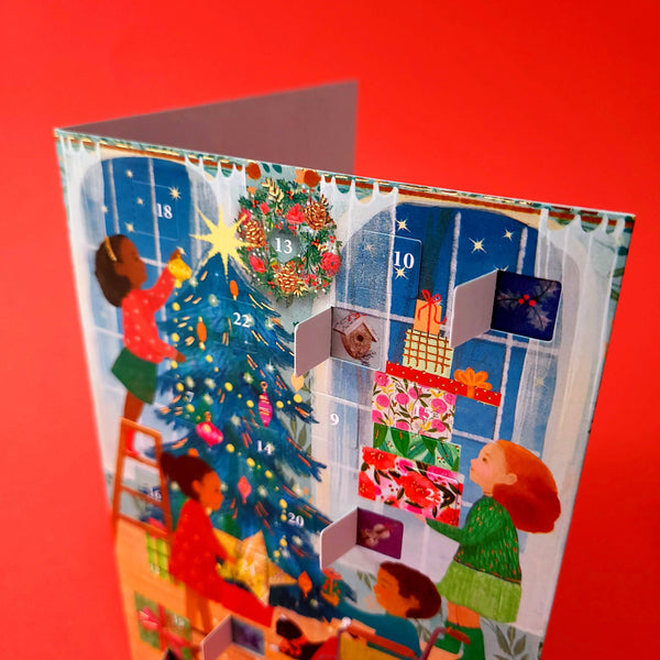 Adventkalender - Eine Weihnachtsfeier, Adventskalender-Grußkarte