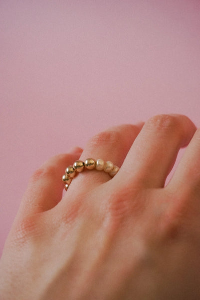 Gold & Pearls Ring | SAN SAN