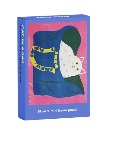 Mini-Puzzle cat in a bag | 99-teiliges Katzenpuzzle