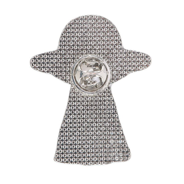 Leuchtender UFO-Ansteckpin im Dunkeln