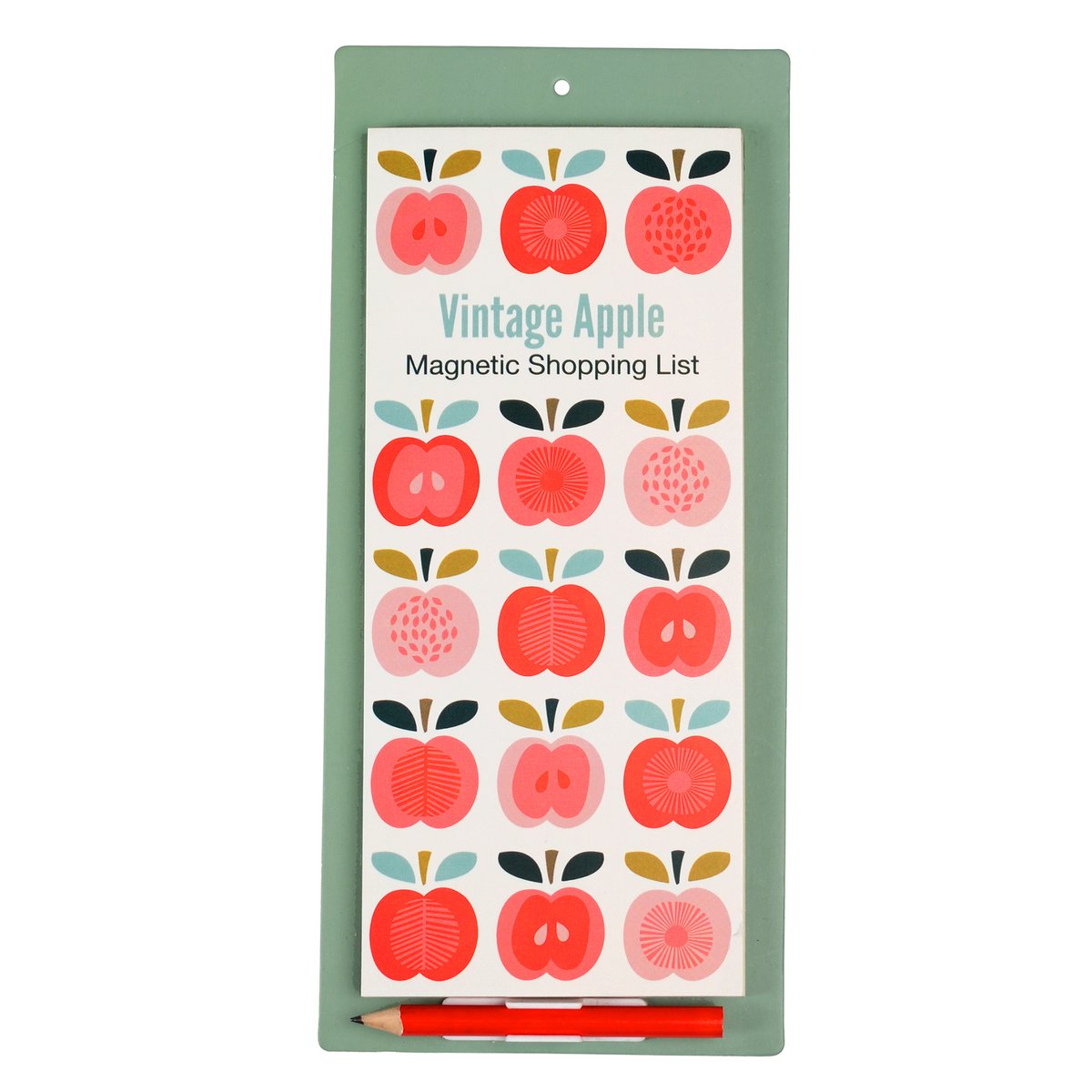 Magnetischer Notizblock - Vintage Apple - Einkaufsliste