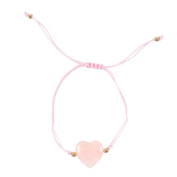 You Are Loved Armband mit Rosenquarzherz