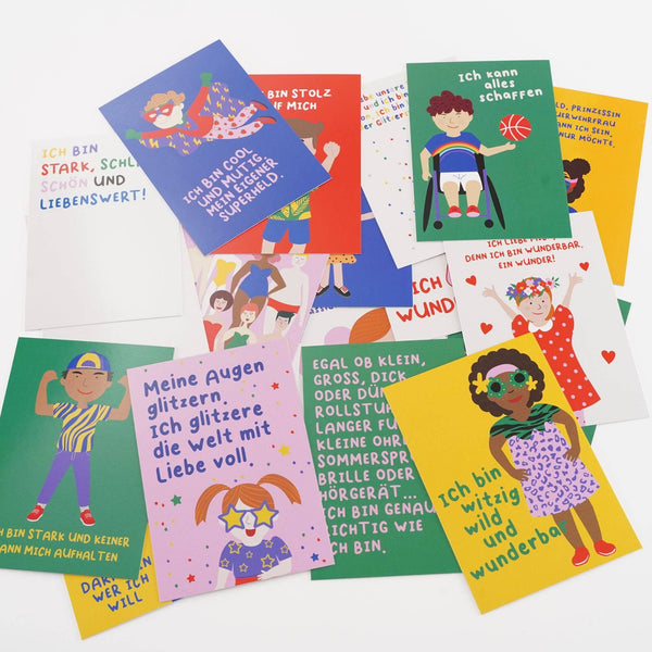 Kinderstärken - Affirmationskarten Set (Körpergefühl + Selbstliebe)