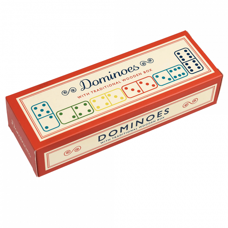 Domino in Holzschatulle